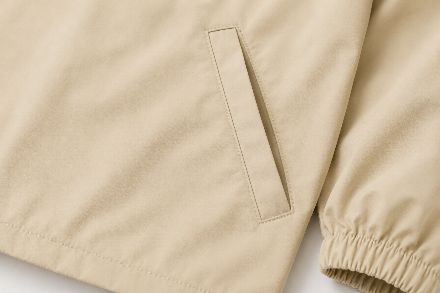 HUNT OR STARVE Coach Jacket detail — side pocket construction