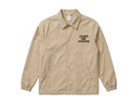 Beige jacket with 'Hunt or Starve' text on a white background